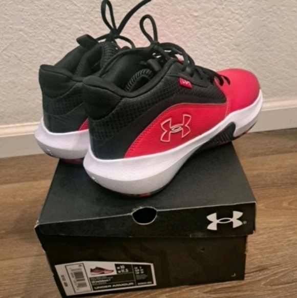 Under Armour Lockdown 7 Basketball Sneakers Red & Black US  Mens Size 10 ( EUC) - Picture 5 of 7